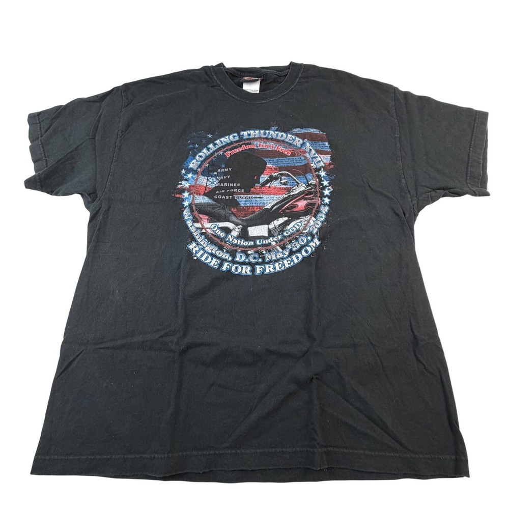 Harley-Davidson Rolling Thunder XVII 2004 Washington DC T-Shirt Mens XL USA Made